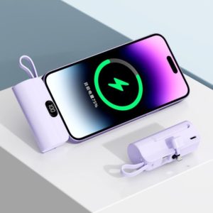 Жижиг Зөөврийн цэнэглэгч, USB-C, Нил ягаан